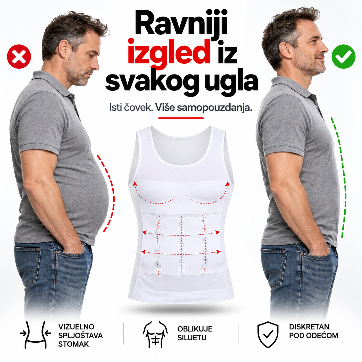 SHAPEMAN™ – Muška kompresiona majica