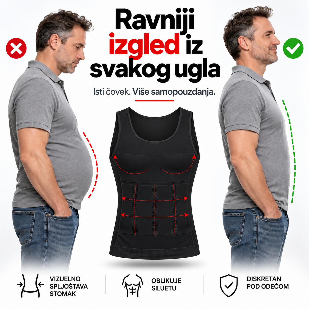 SHAPEMAN™ – Muška kompresiona majica