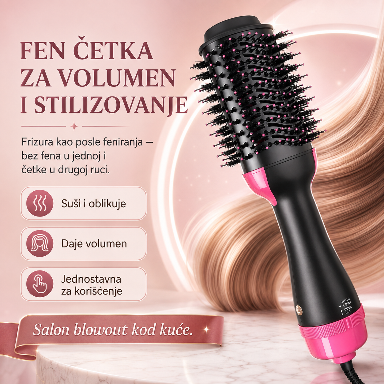 AIRGLOW™ – Fen četka za volumen i stilizovanje